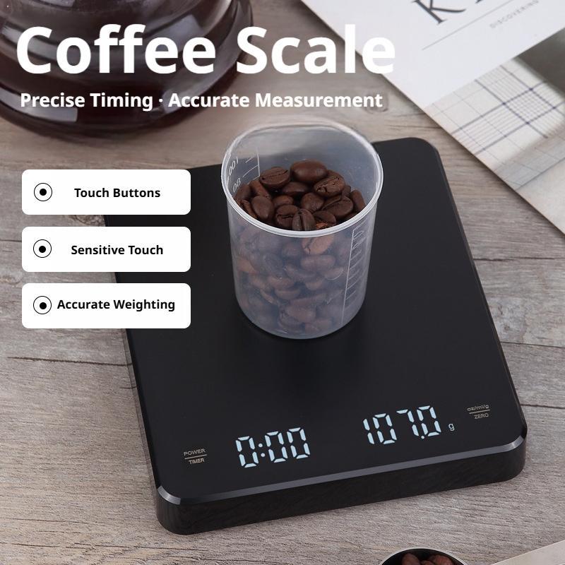 Kitchen Timer Digital - USB Digital Coffee Scale Rechargeable LED