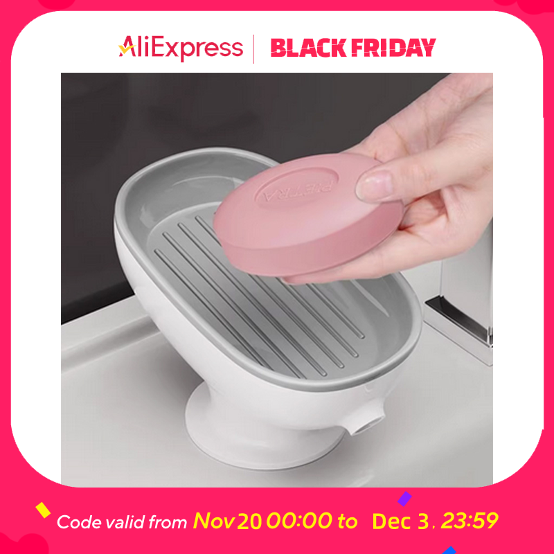 Kitchen Gadgets Luxury - Suction Cup Soap Dish Drainable, Rust-Proof,
