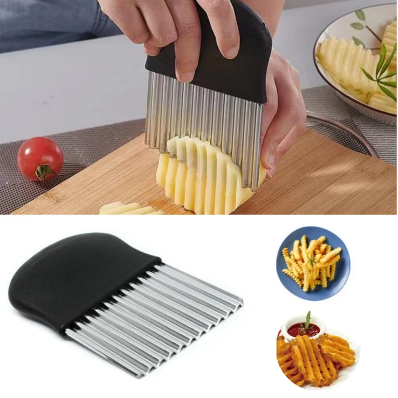 Kitchen Gadgets Luxury - Stainless Steel Potato Chip Slicer Dough