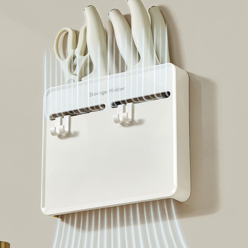 Kitchen Gadgets Cabinet - No-Drill Kitchen Knife Holder, Wall-Mounted Dustproof