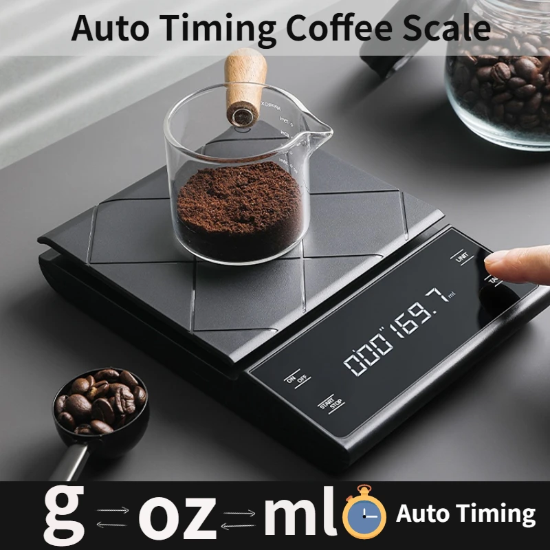 Kitchen Timer Digital - USB Charging Kitchen Coffee Scale with