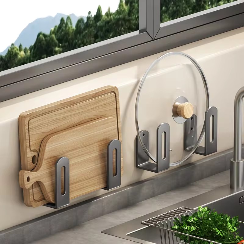 Kitchen Gadgets Storage Ideas - 2pcs/set Pot Lid Rack Pot Cover