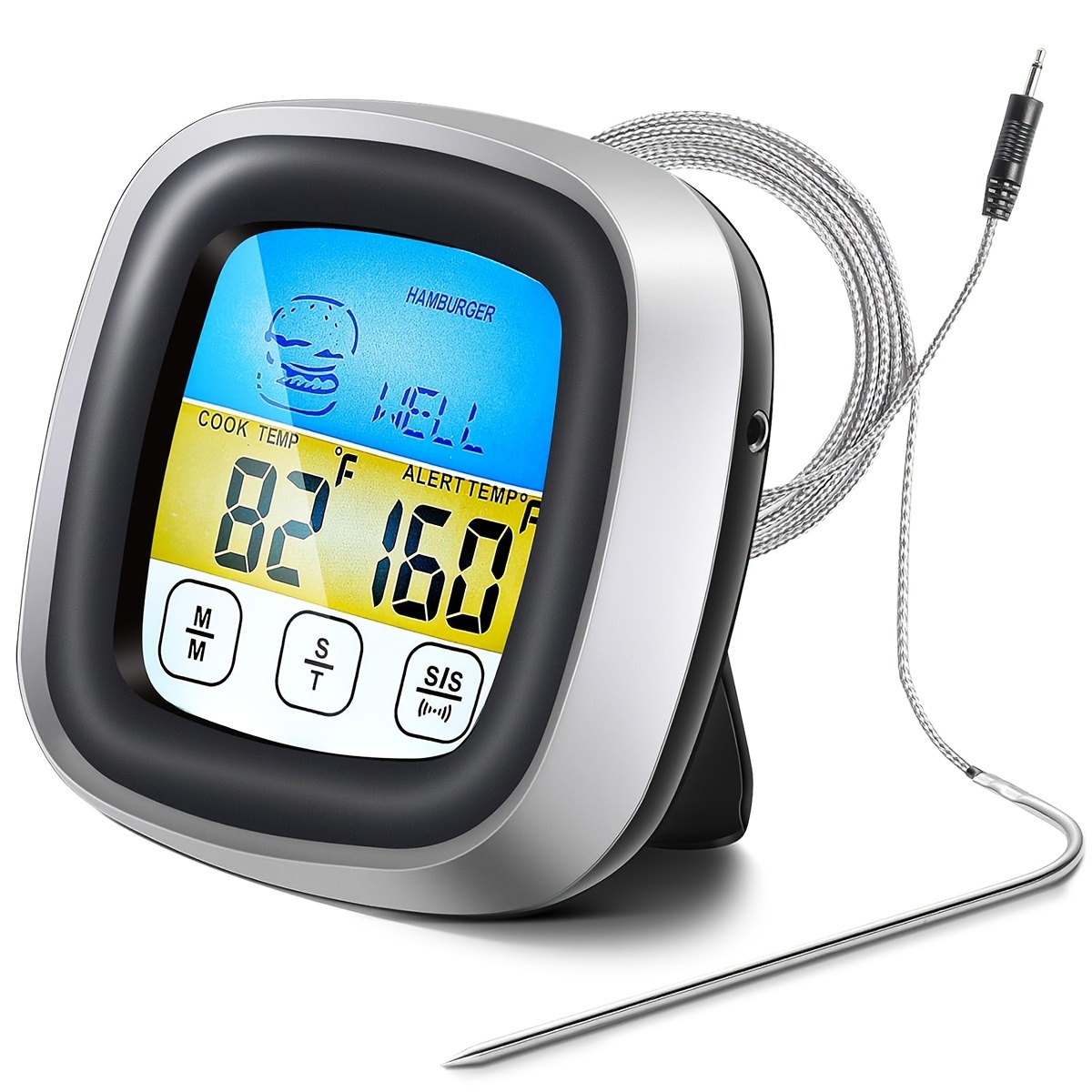 Kitchen Timer Digital - Digital Meat Thermometer BBQ Timer Cooking