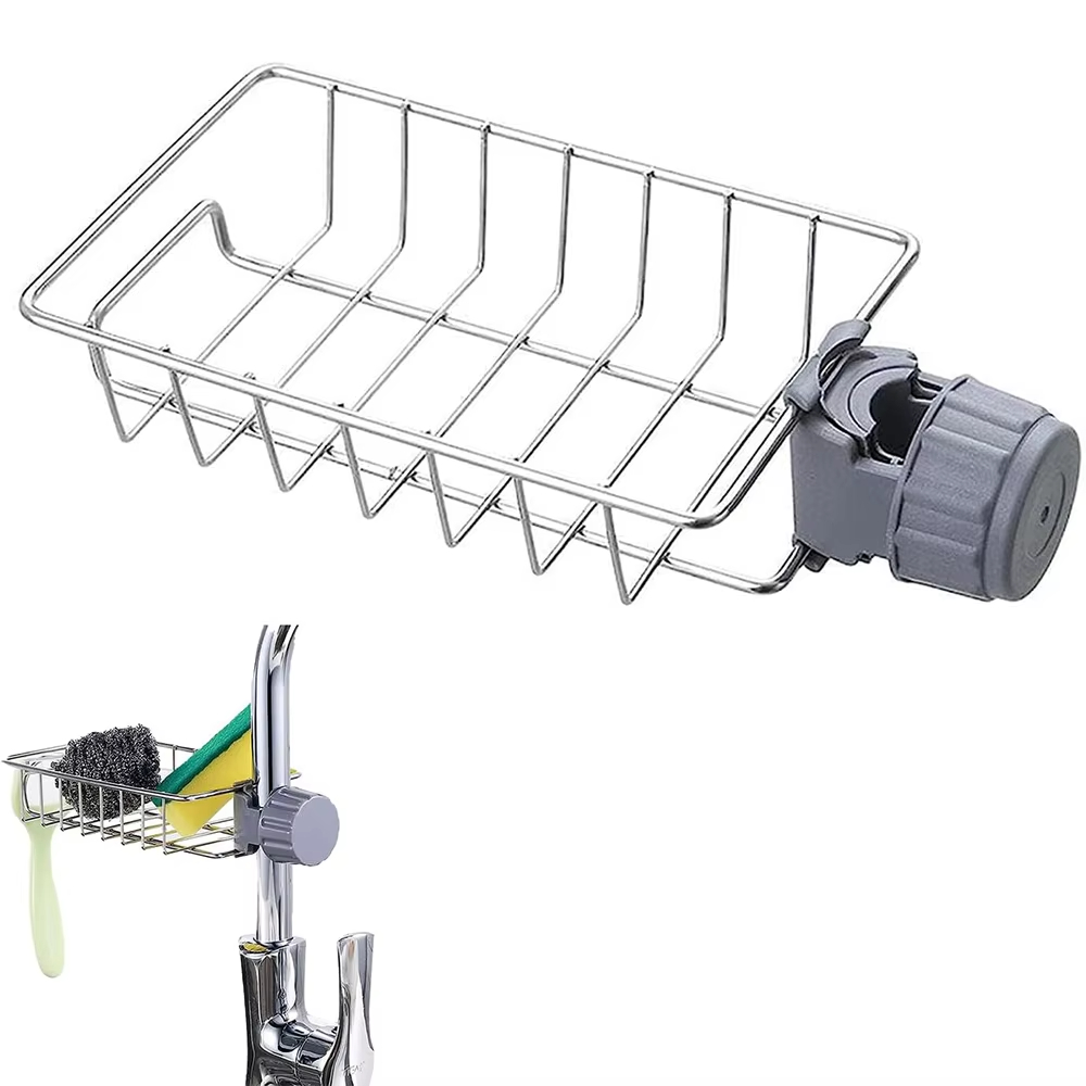 Kitchen Gadgets Storage Ideas - Kitchen Sink Drain Rack Sponge Storage