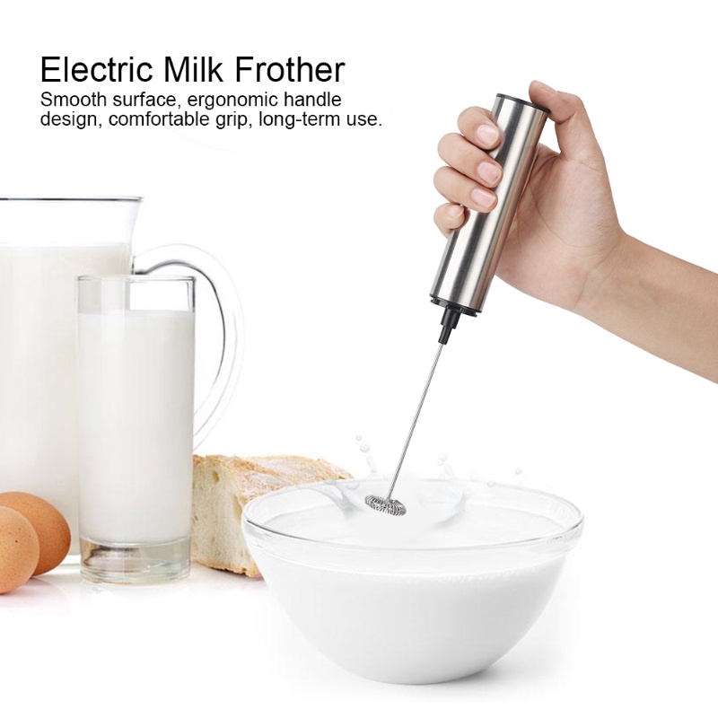Kitchen Gadgets Mixer - Handheld Electric Milk Frother Rechargeable Stainless