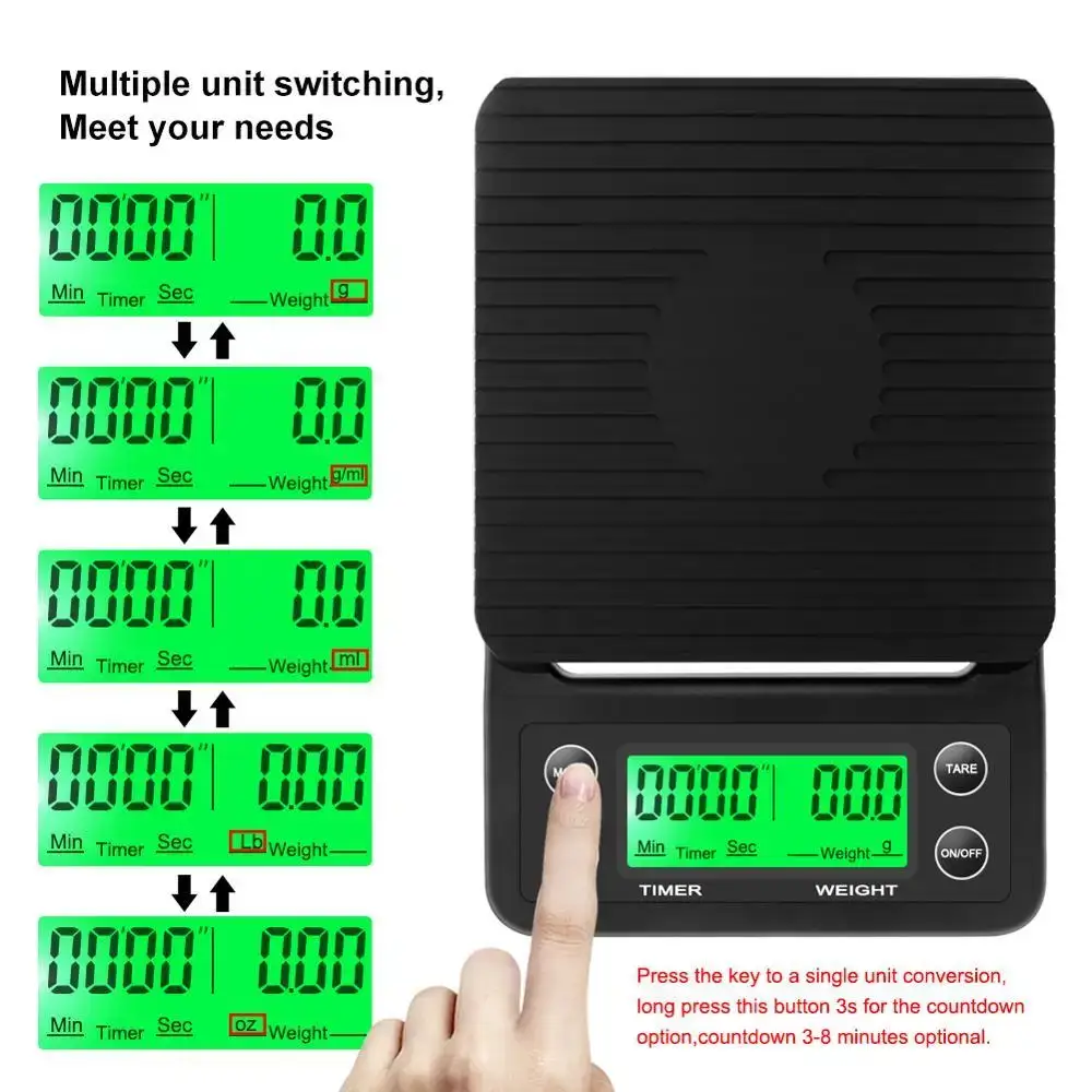 3kg/0.1g 5kg/0.1g Drip Coffee  - đánh giá và giá Kitchen Timer Digital