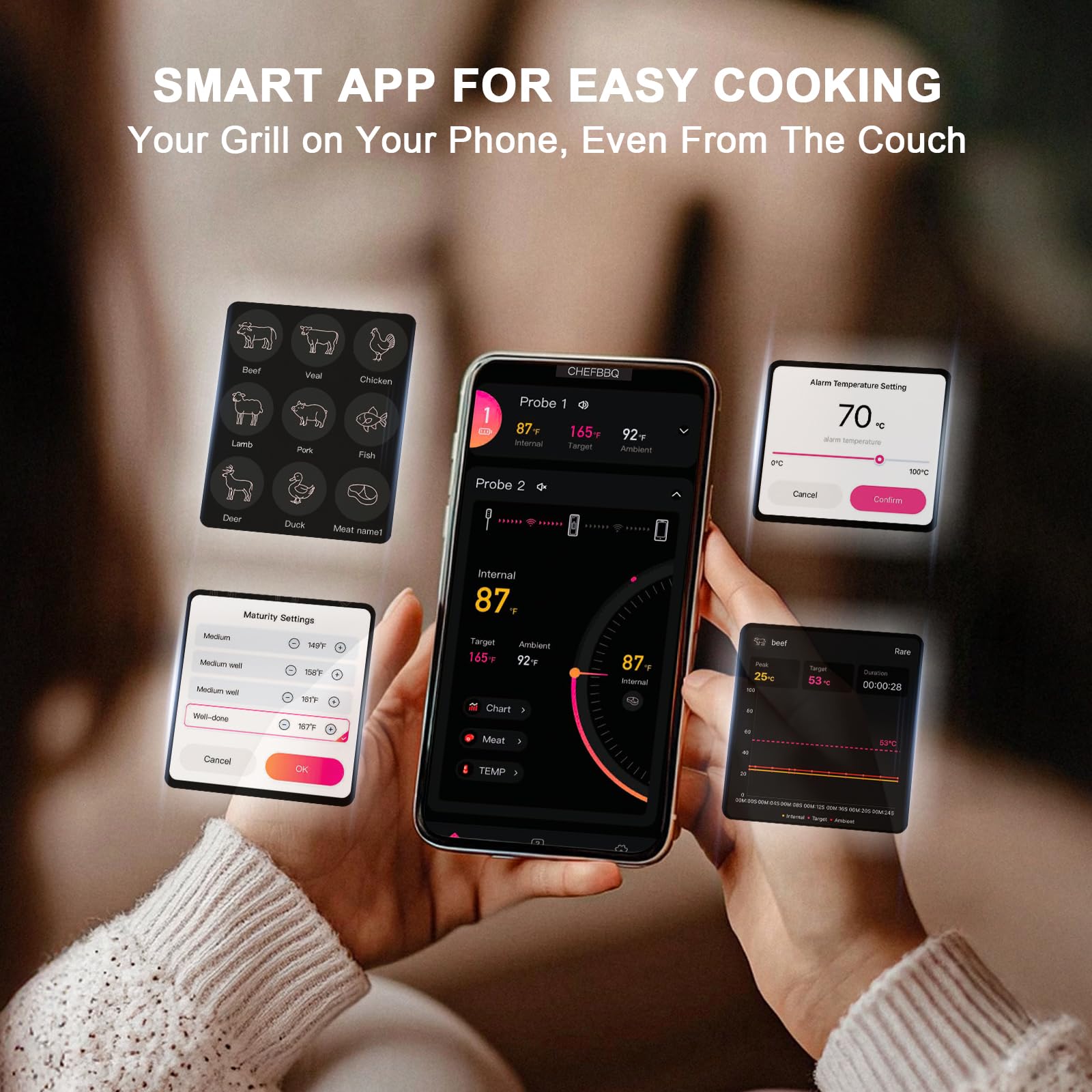 Wireless Bluetooth Meat Thermo - đánh giá và giá Kitchen Timer Digital