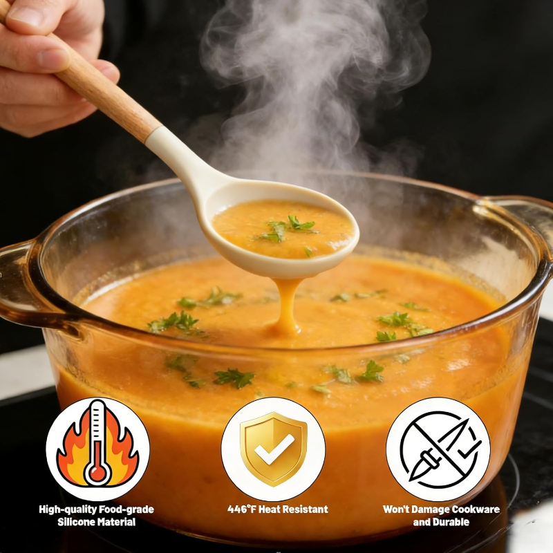 Wooden Handle Silicone Kitchen - đánh giá và giá Kitchen Gadgets And Appliances