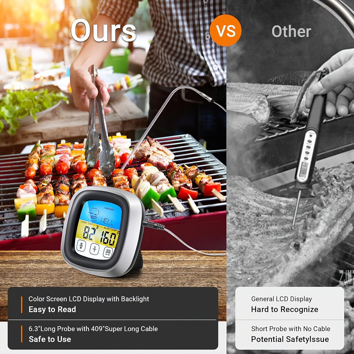 Digital Meat Thermometer BBQ T - đánh giá và giá Kitchen Timer Digital