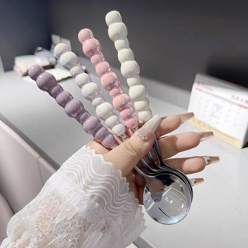 Pearl Handle Spoon Stainless S - đánh giá và giá Quirky Kitchen Gadgets