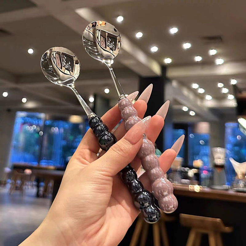 Pearl Handle Spoon Stainless S - đánh giá và giá Quirky Kitchen Gadgets
