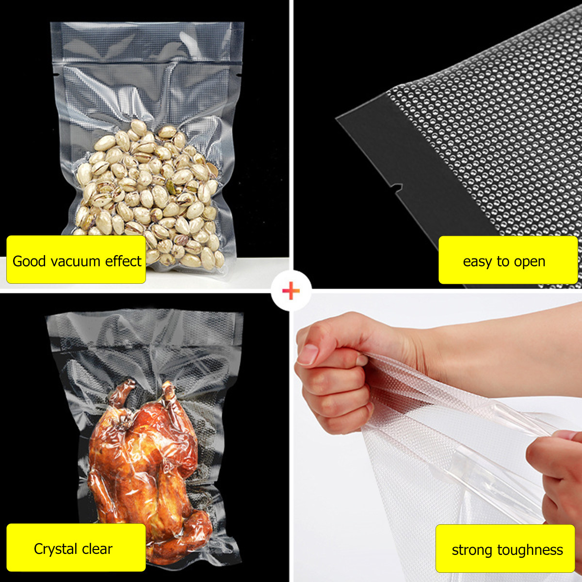 100Pcs Transparent Dot Texture - đánh giá và giá Food Vacuum Sealer